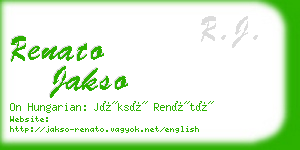 renato jakso business card